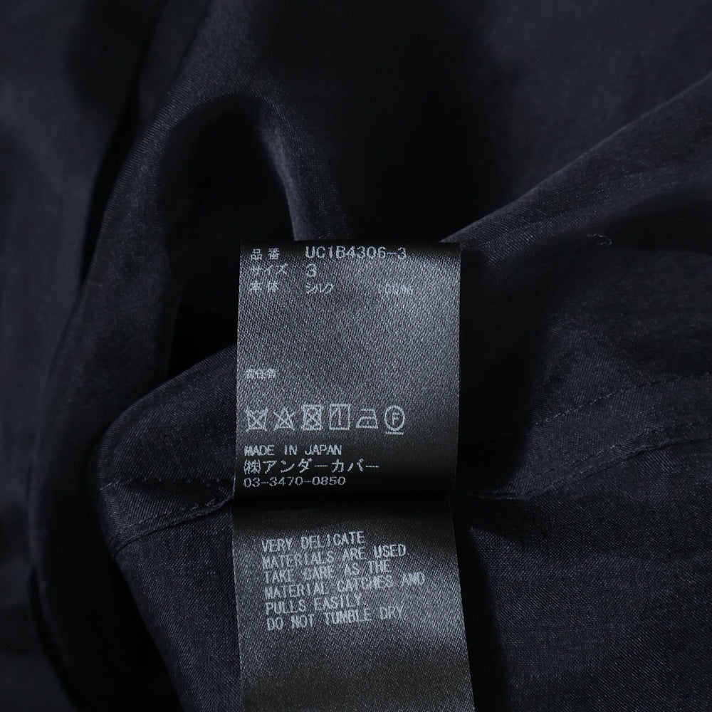 UNDERCOVER(アンダーカバー) 22SS CREDIT COAT シルク シアーロング コート ブラック UC1B4306-3