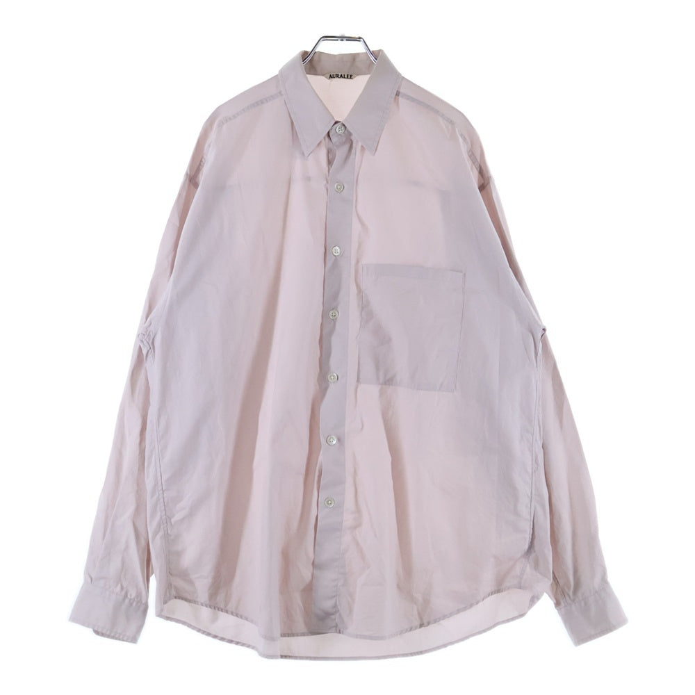 AURALEE(オーラリー) 20SS WASHED FINX TWILL BIG SHIRTS ウォッシュド フィンクス ツイル ビッグ シャツ ベージュ A20SS01TN
