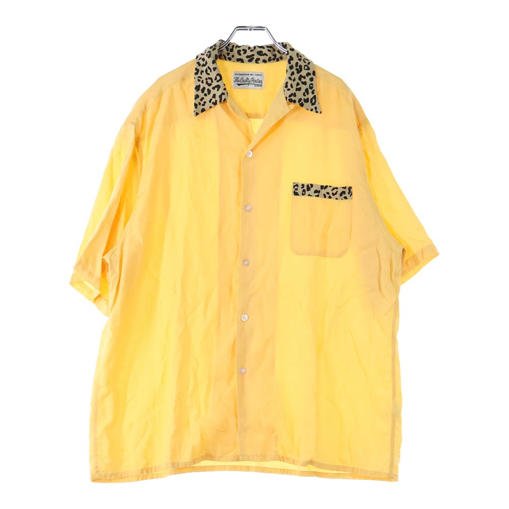 WACKO MARIA(ワコマリア) TWO-TONE 50S SHIRT 2トーン レオパード レーヨン 半袖シャツ イエロー