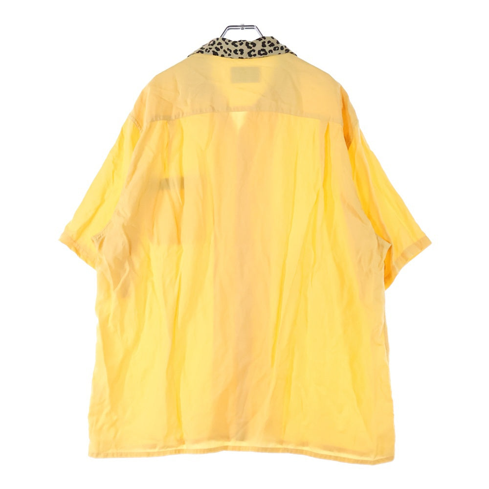 WACKO MARIA(ワコマリア) TWO-TONE 50S SHIRT 2トーン レオパード レーヨン 半袖シャツ イエロー
