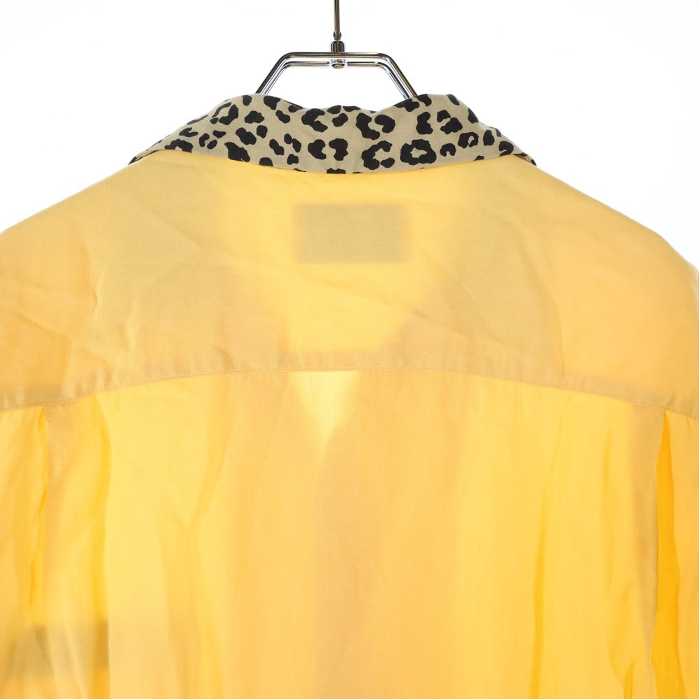 WACKO MARIA(ワコマリア) TWO-TONE 50S SHIRT 2トーン レオパード レーヨン 半袖シャツ イエロー