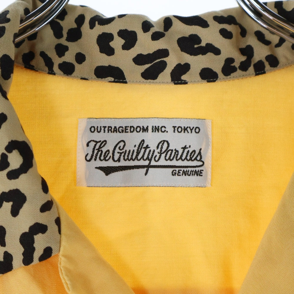 WACKO MARIA(ワコマリア) TWO-TONE 50S SHIRT 2トーン レオパード レーヨン 半袖シャツ イエロー