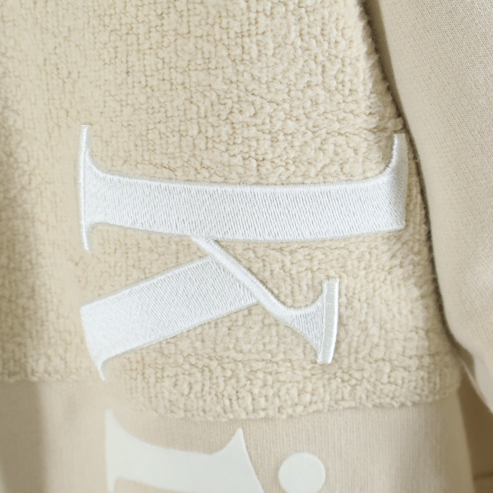 KITH(キス) Reverse Paneled Crewneck リバース クルーネック スウェット トレーナー ベージュ KHM030870
