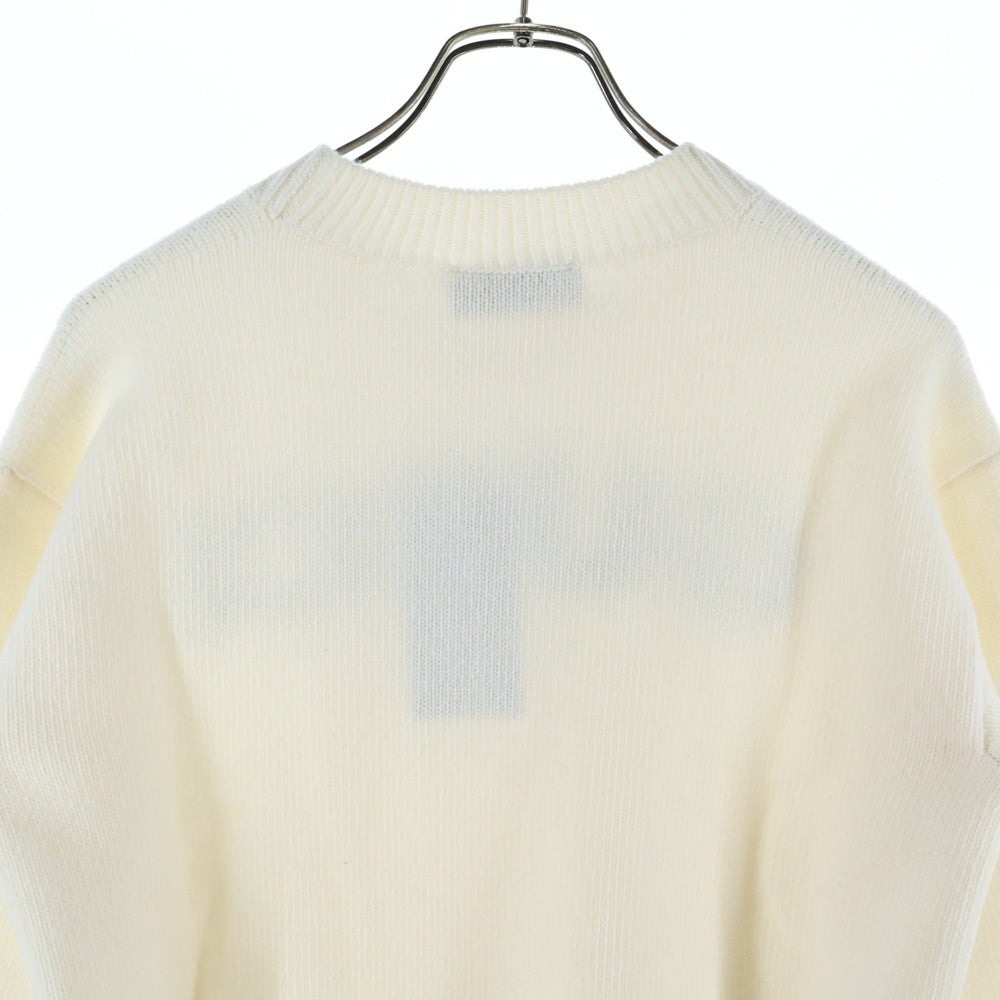 GUCCI(グッチ) 24AW インターシャ ウール トップ クルーネック ニットセーター アイボリー 770072 XKEBC