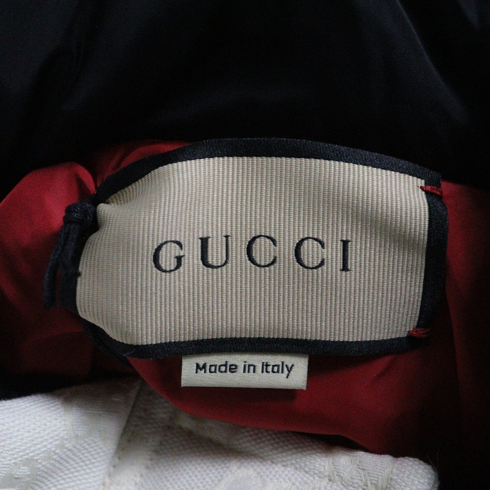 GUCCI(グッチ) GGコットン キルティング キャンバス ジップアップ ダウンジャケット ホワイト 774871 Z9AAR
