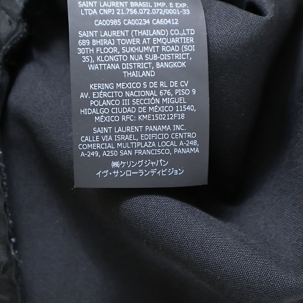 SAINT LAURENT PARIS(サンローランパリ) 22AW スモーキング スラックス ロングパンツ ブラック 607849 Y512W