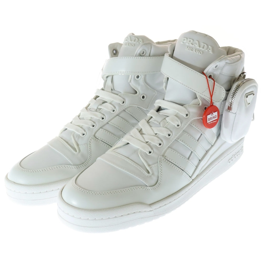 adidas(アディダス) ×PRADA Re-Nylon FORUM HIGH プラダ リナイロン フォーラム ハイカットスニーカー ホワイト US12/30cm GY7041