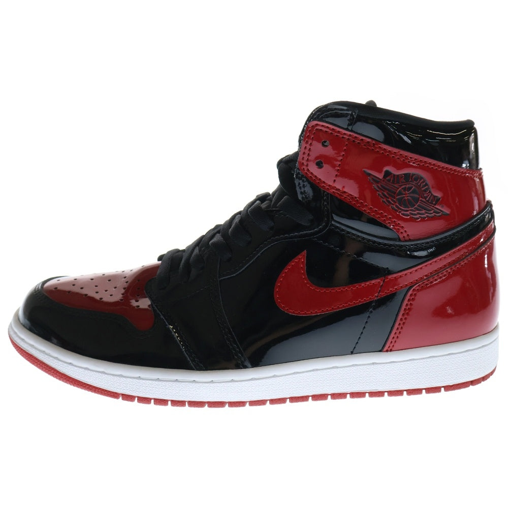 NIKE(ナイキ) AIR JORDAN 1 RETRO HIGH OG BRED PATENT エアジョーダン1レトロハイ ブレッド パテント ハイカットスニーカー レッド/ブラック US10.5/28.5cm 555088-063