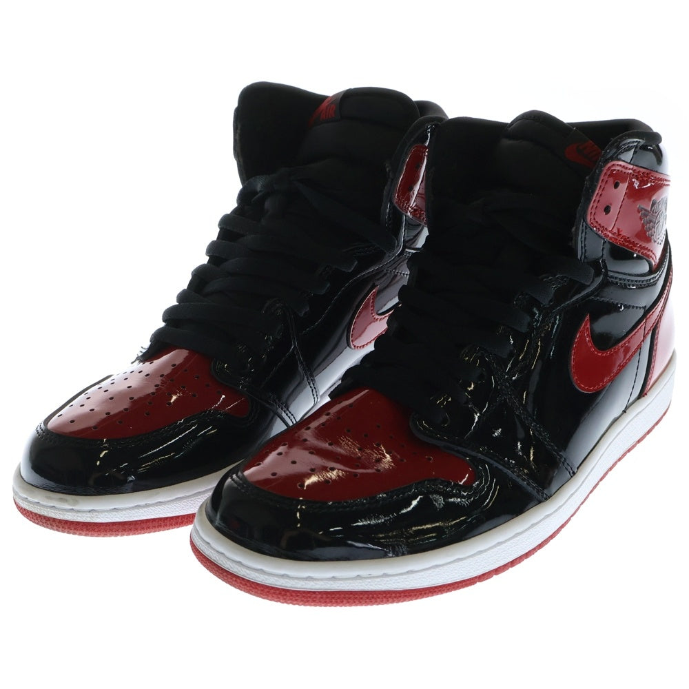 NIKE(ナイキ) AIR JORDAN 1 RETRO HIGH OG BRED PATENT エアジョーダン1レトロハイ ブレッド パテント ハイカットスニーカー レッド/ブラック US10.5/28.5cm 555088-063