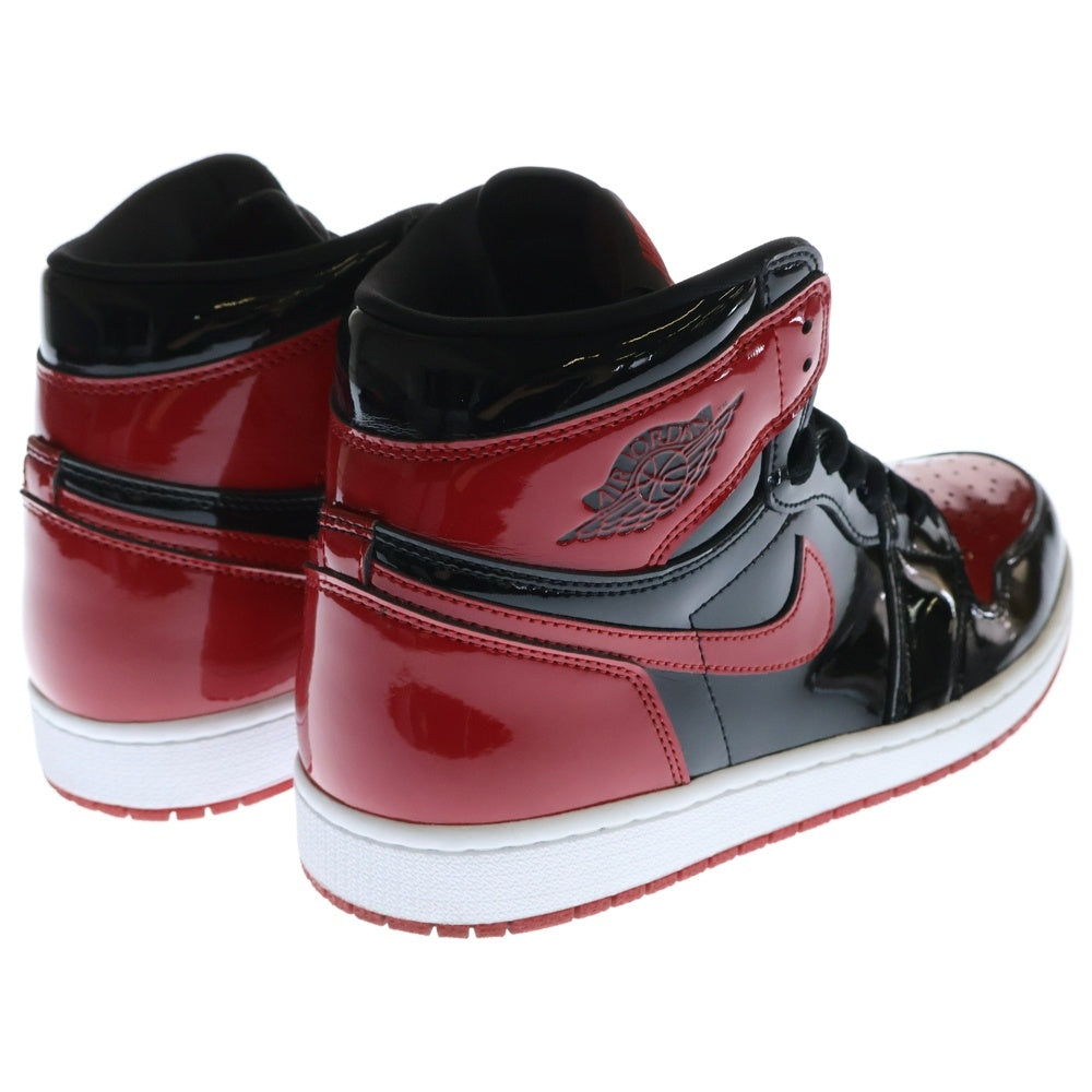 NIKE(ナイキ) AIR JORDAN 1 RETRO HIGH OG BRED PATENT エアジョーダン1レトロハイ ブレッド パテント ハイカットスニーカー レッド/ブラック US10.5/28.5cm 555088-063
