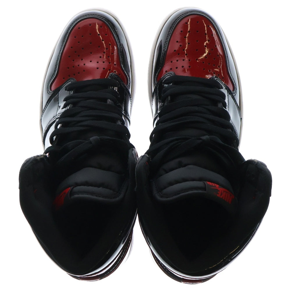 NIKE(ナイキ) AIR JORDAN 1 RETRO HIGH OG BRED PATENT エアジョーダン1レトロハイ ブレッド パテント ハイカットスニーカー レッド/ブラック US10.5/28.5cm 555088-063