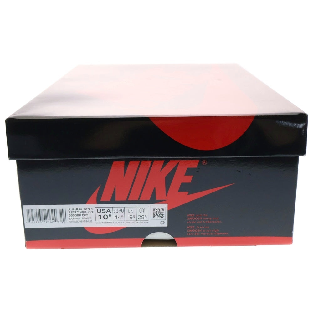 NIKE(ナイキ) AIR JORDAN 1 RETRO HIGH OG BRED PATENT エアジョーダン1レトロハイ ブレッド パテント ハイカットスニーカー レッド/ブラック US10.5/28.5cm 555088-063