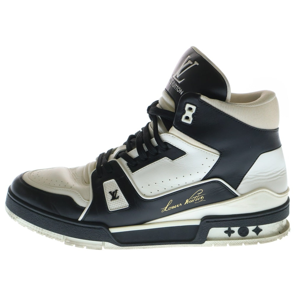 LOUIS VUITTON(ルイヴィトン) LVトレイナーライン レザー ハイカットスニーカー ブラック/ホワイト VL0169