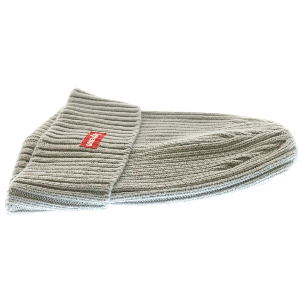 SUPREME(シュプリーム) 18SS Overdyed Ribbed Small Box Logo Beanie オーバーダイド ビーニー スモール ボックスロゴ ビーニー 帽子 ライトブルー