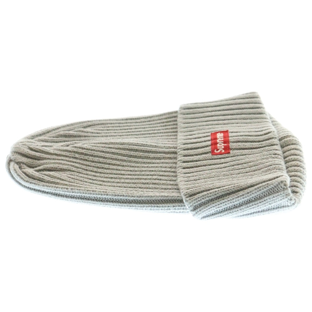 SUPREME(シュプリーム) 18SS Overdyed Ribbed Small Box Logo Beanie オーバーダイド ビーニー スモール ボックスロゴ ビーニー 帽子 ライトブルー