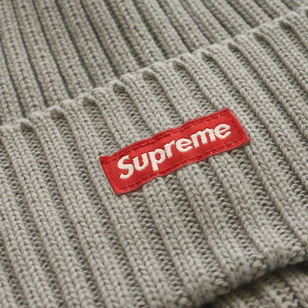 SUPREME(シュプリーム) 18SS Overdyed Ribbed Small Box Logo Beanie オーバーダイド ビーニー スモール ボックスロゴ ビーニー 帽子 ライトブルー