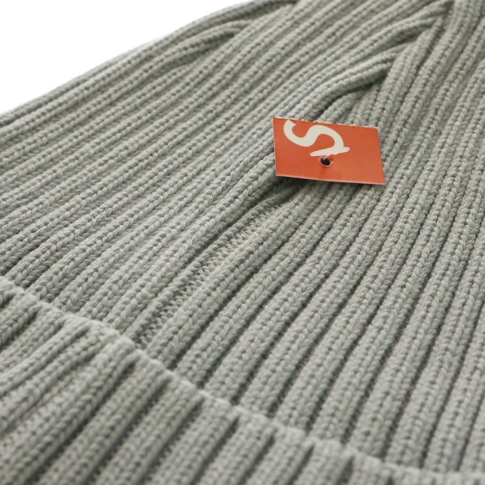SUPREME(シュプリーム) 18SS Overdyed Ribbed Small Box Logo Beanie オーバーダイド ビーニー スモール ボックスロゴ ビーニー 帽子 ライトブルー