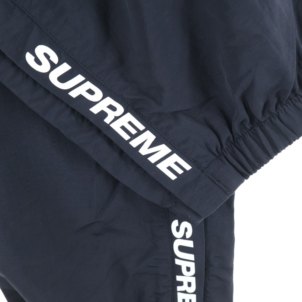 SUPREME(シュプリーム) 21SS Warm Up Pant ロゴプリント ナイロン ウォームアップパンツ ブラック