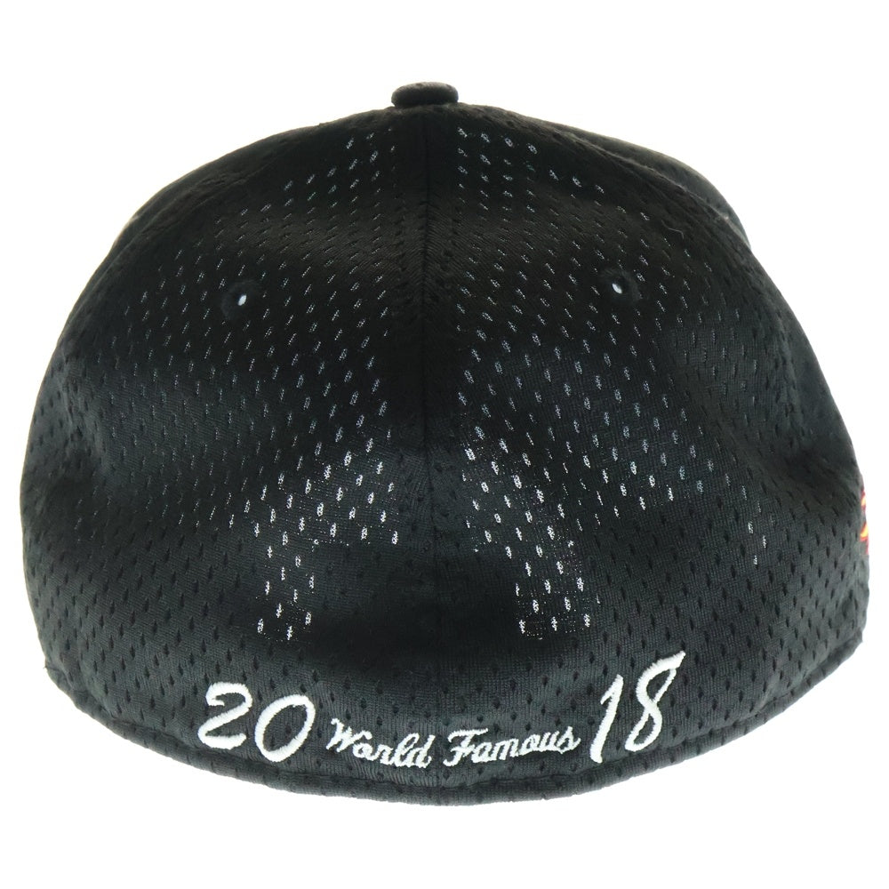 SUPREME(シュプリーム) 18SS ×NEW ERA Mesh Box Logo Cap ニューエラ メッシュ ボックスロゴ 6パネル ベースボールキャップ 帽子 ブラック