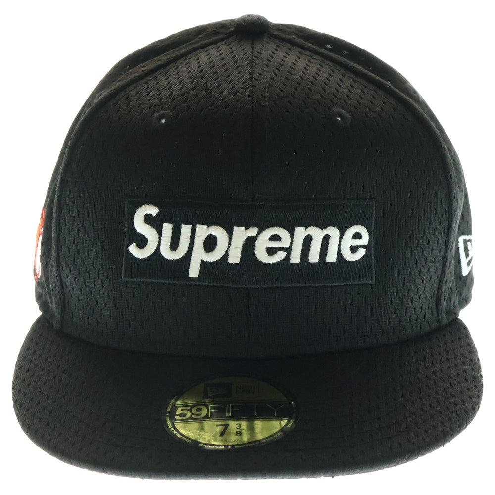 SUPREME(シュプリーム) 18SS ×NEW ERA Mesh Box Logo Cap ニューエラ メッシュ ボックスロゴ 6パネル ベースボールキャップ 帽子 ブラック