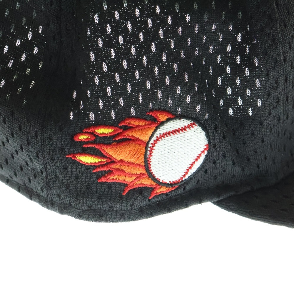 SUPREME(シュプリーム) 18SS ×NEW ERA Mesh Box Logo Cap ニューエラ メッシュ ボックスロゴ 6パネル ベースボールキャップ 帽子 ブラック