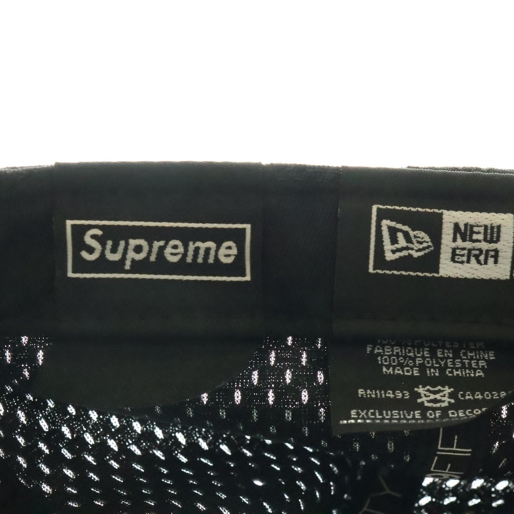 SUPREME(シュプリーム) 18SS ×NEW ERA Mesh Box Logo Cap ニューエラ メッシュ ボックスロゴ 6パネル ベースボールキャップ 帽子 ブラック