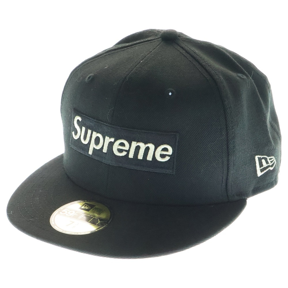 SUPREME(シュプリーム) 20SS ×NEW ERA $1M Metallic Box Logo Cap ニューエラ メタリック ボックスロゴ 6パネル ベースボールキャップ 帽子 ブラック