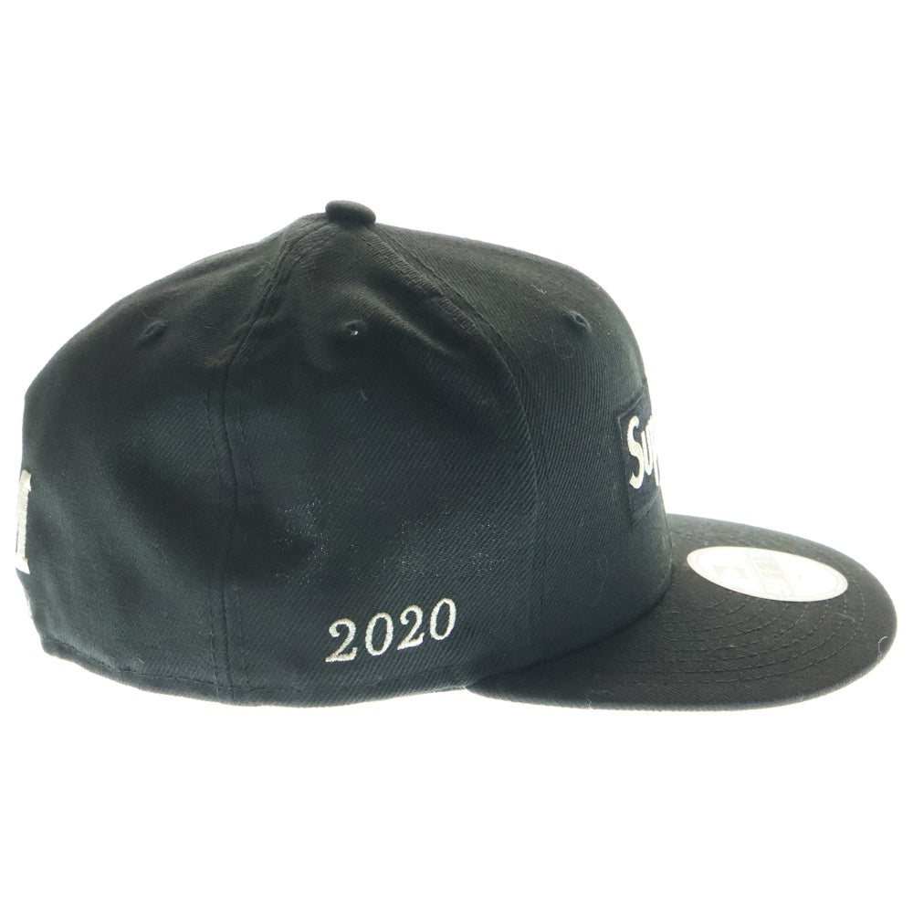 SUPREME(シュプリーム) 20SS ×NEW ERA $1M Metallic Box Logo Cap ニューエラ メタリック ボックスロゴ 6パネル ベースボールキャップ 帽子 ブラック