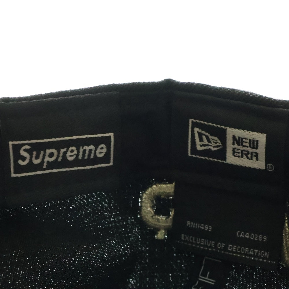 SUPREME(シュプリーム) 20SS ×NEW ERA $1M Metallic Box Logo Cap ニューエラ メタリック ボックスロゴ 6パネル ベースボールキャップ 帽子 ブラック