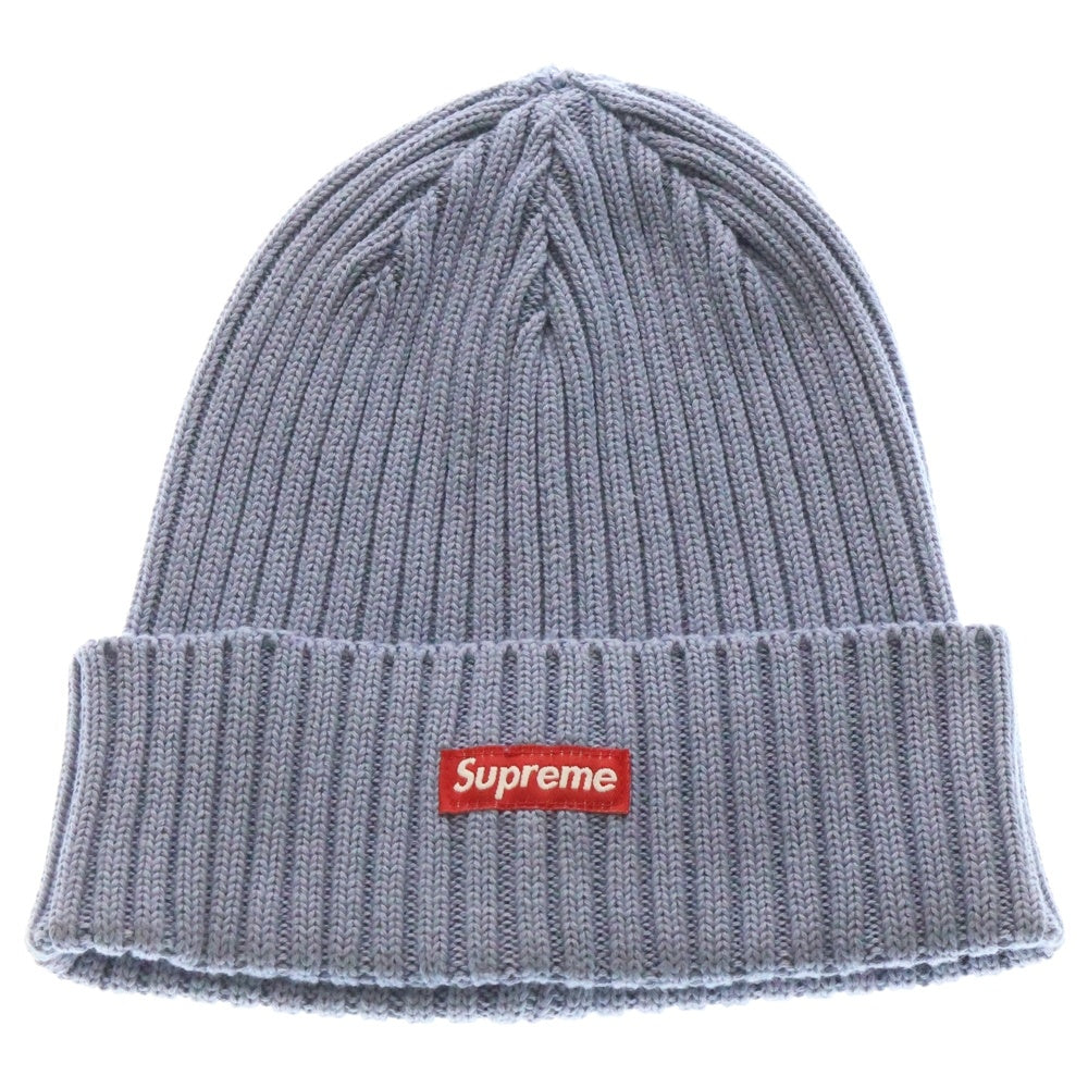 SUPREME(シュプリーム) 18SS Overdyed Ribbed Small Box Logo Beanie オーバーダイド ビーニー スモール ボックスロゴ ビーニー 帽子 ブルー