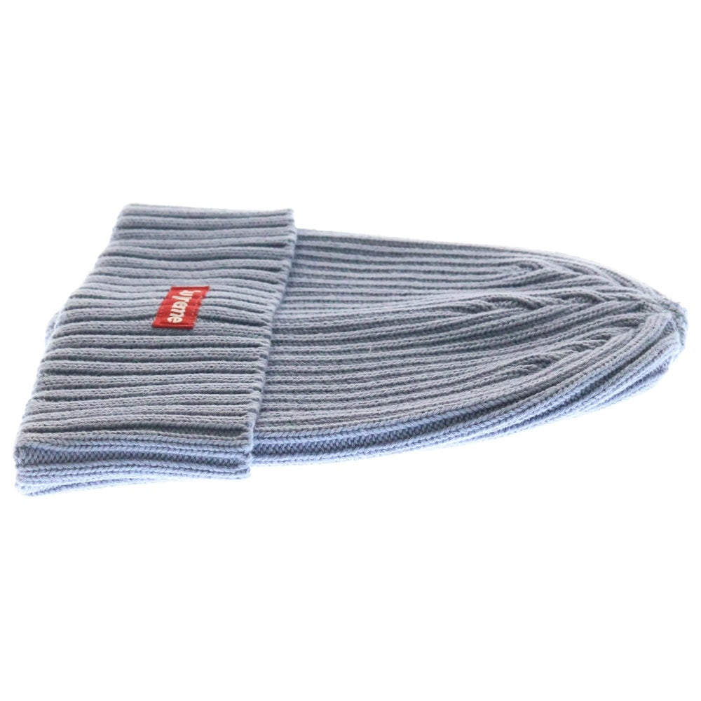 SUPREME(シュプリーム) 18SS Overdyed Ribbed Small Box Logo Beanie オーバーダイド ビーニー スモール ボックスロゴ ビーニー 帽子 ブルー