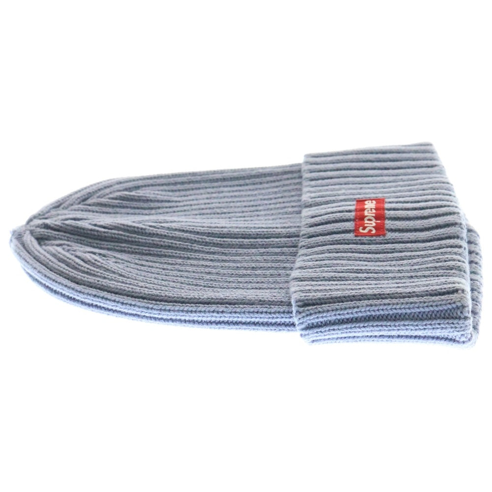 SUPREME(シュプリーム) 18SS Overdyed Ribbed Small Box Logo Beanie オーバーダイド ビーニー スモール ボックスロゴ ビーニー 帽子 ブルー