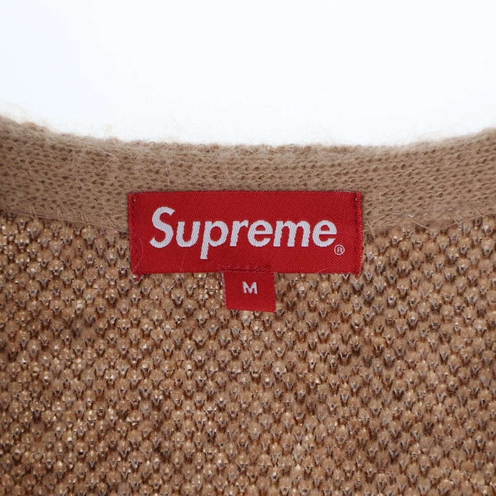 SUPREME(シュプリーム) 22AW Abstract Stripe Cardigan アブストラクト ストライプモヘヤニットカーディガン ブラウン