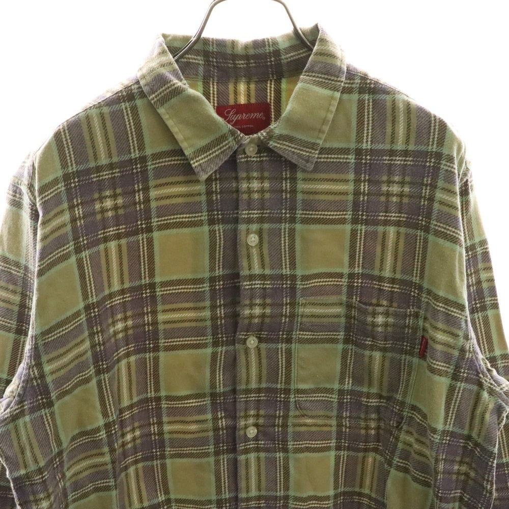 SUPREME(シュプリーム) 20SS Printed Plaid Flannel Shirt ウォッシュ加工 プリントチェック フランネルシャツ マルチ