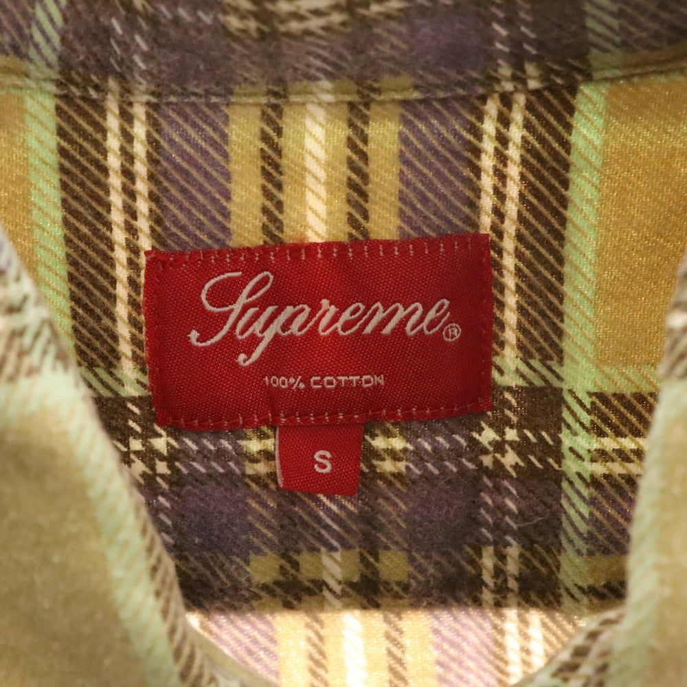 SUPREME(シュプリーム) 20SS Printed Plaid Flannel Shirt ウォッシュ加工 プリントチェック フランネルシャツ マルチ