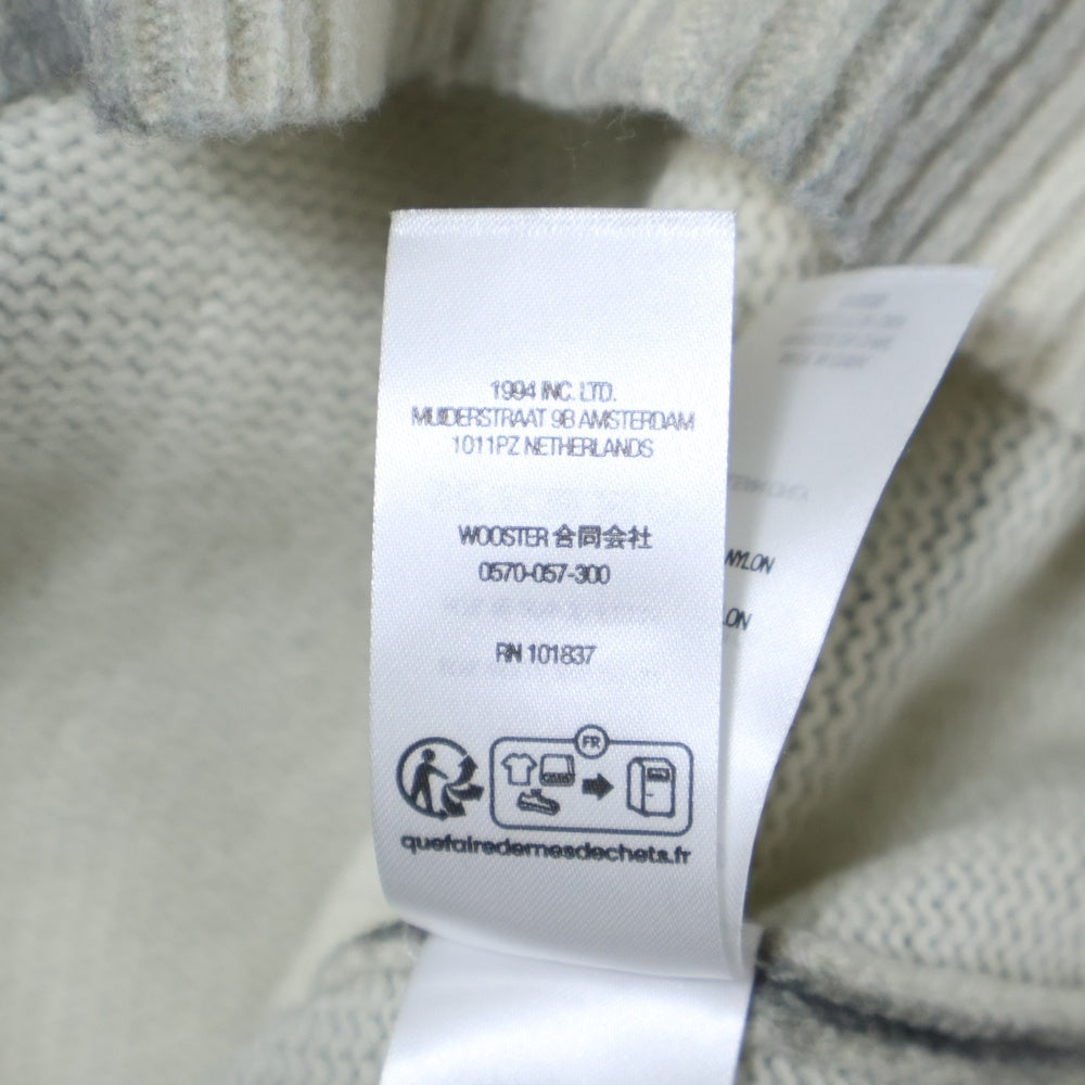 SUPREME(シュプリーム) 23AW Blurred Logo Sweater ブラードロゴ ウール混 ニットセーター ホワイト/グレー