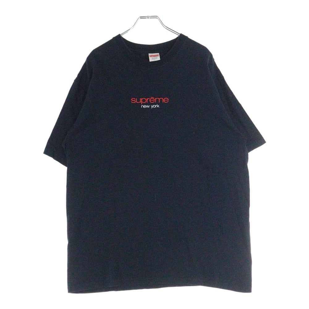 SUPREME(シュプリーム) 22SS Classic Logo Tee クラシック ロゴプリント クルーネック半袖Tシャツ カットソー ネイビー