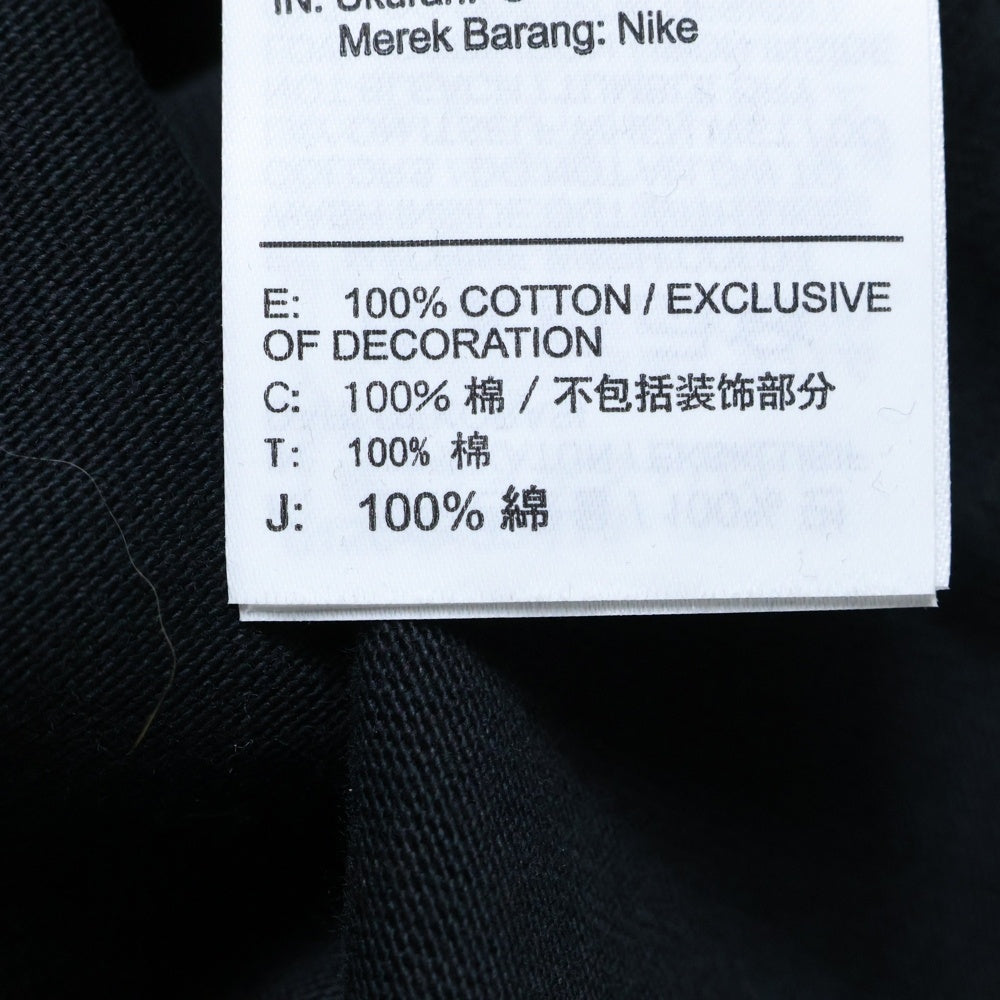 NIKE(ナイキ) ×Travis Scott NRG AG Tee トラヴィススコット フロントカーゴポケット ロゴ刺繍 クルーネック半袖Tシャツ カットソー ブラック