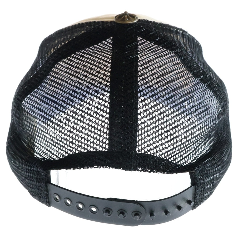 CHROME HEARTS(クロムハーツ) TRUCKER CAP CHパッチ クロスボール付 メッシュ トラッカーキャップ 帽子 ブラック/ホワイト