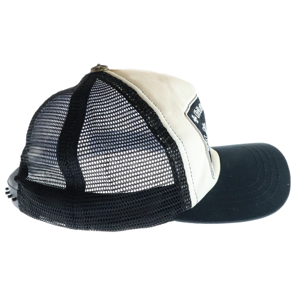 CHROME HEARTS(クロムハーツ) TRUCKER CAP CHパッチ クロスボール付 メッシュ トラッカーキャップ 帽子 ブラック/ホワイト