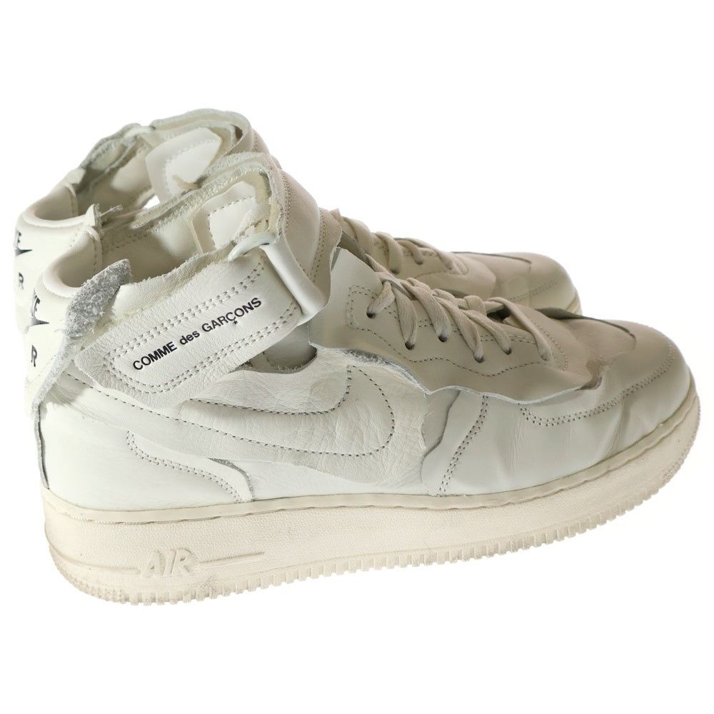 NIKE(ナイキ) ×COMME des GARCONS HOMME PLUS AIR FORCE 1 コムデギャルソン オムプリュス エアフォース1 ベルトストラップ ミッドカットスニーカー US9/27cm DC3601-100