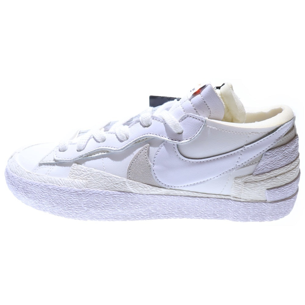 NIKE(ナイキ) ×sacai BLAZER LOW White Patent Leather サカイ ブレザー ホワイトパテントレザー ローカットスニーカー ホワイト US9/27cm DM6443-100