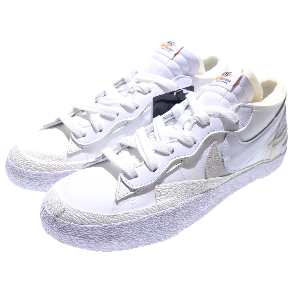 NIKE(ナイキ) ×sacai BLAZER LOW White Patent Leather サカイ ブレザー ホワイトパテントレザー ローカットスニーカー ホワイト US9/27cm DM6443-100