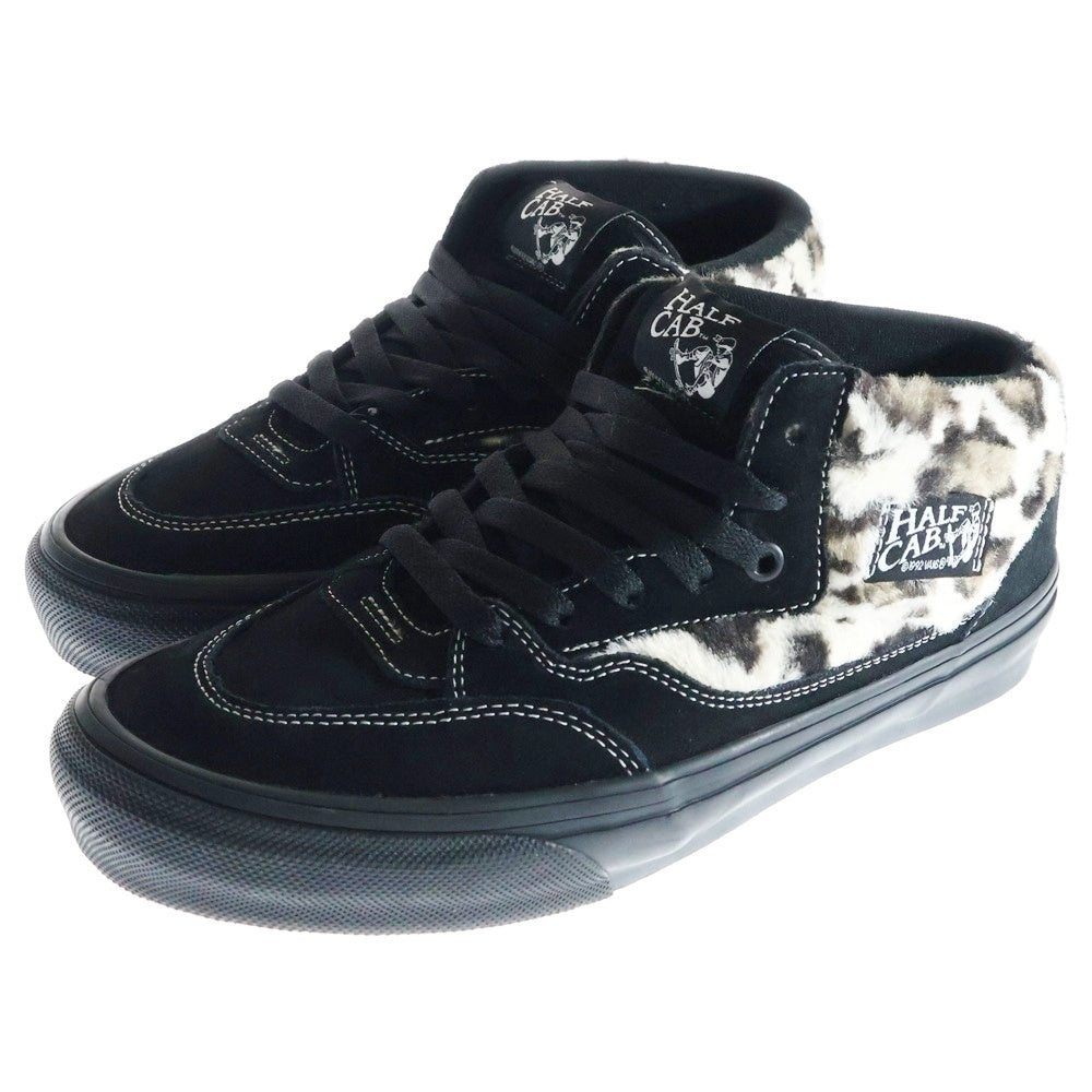 VANS(ヴァンズ) 23AW×SUPREME SKATE HALF CAB シュプリーム スケート ハーフキャブ ミッドカットスニーカー ブラック/ベージュ US9/27cm VN0A5KYABMA