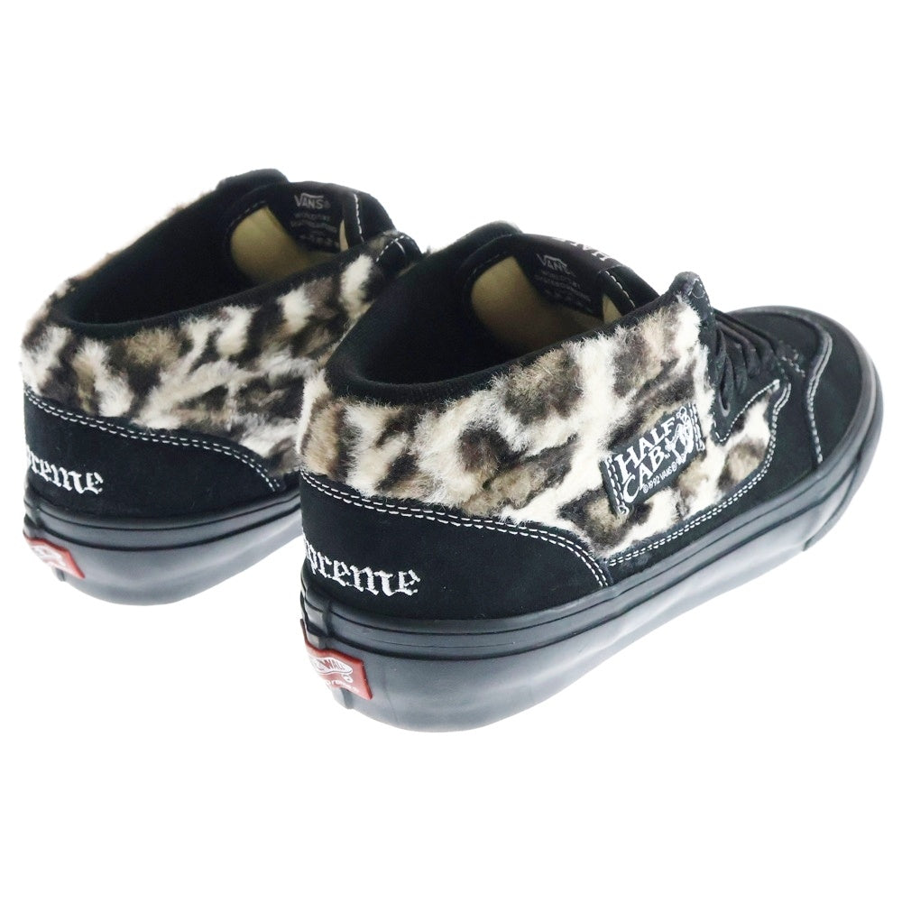 VANS(ヴァンズ) 23AW×SUPREME SKATE HALF CAB シュプリーム スケート ハーフキャブ ミッドカットスニーカー ブラック/ベージュ US9/27cm VN0A5KYABMA