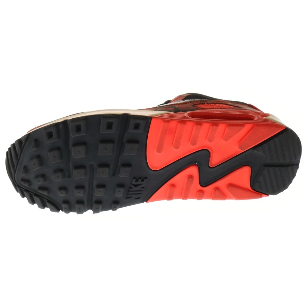 NIKE(ナイキ) ×atmos AIR MAX 90 PRNT アトモス エアマックス90 プリント ローカットスニーカー ブラック/レッド US9/27cm AQ0926-001