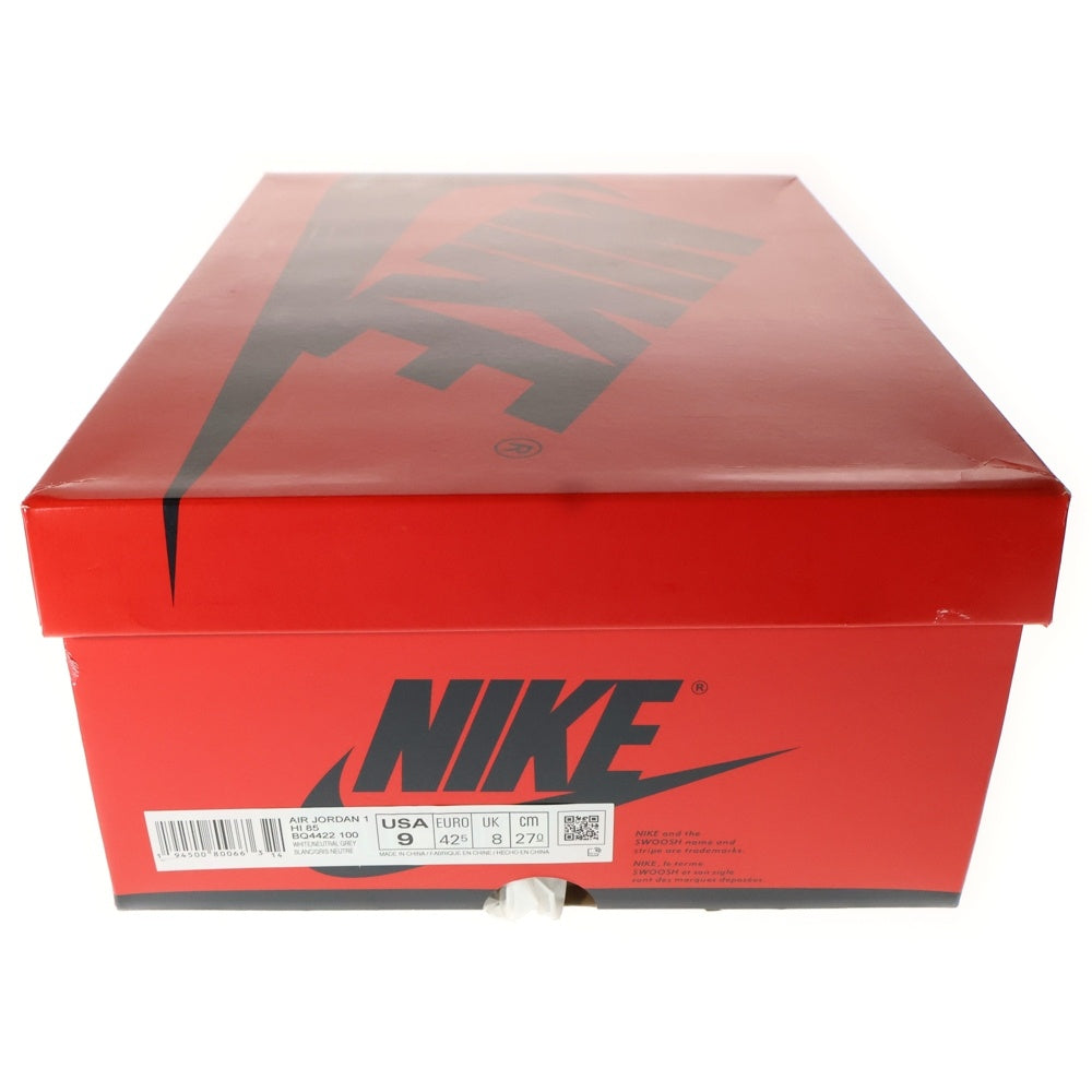 NIKE(ナイキ) AIR JORDAN 1 HIGH 85 NEUTRAL GREY エアジョーダン1 85 ニュートラルグレー ハイカットスニーカー グレー US9/27cm BQ4422-100