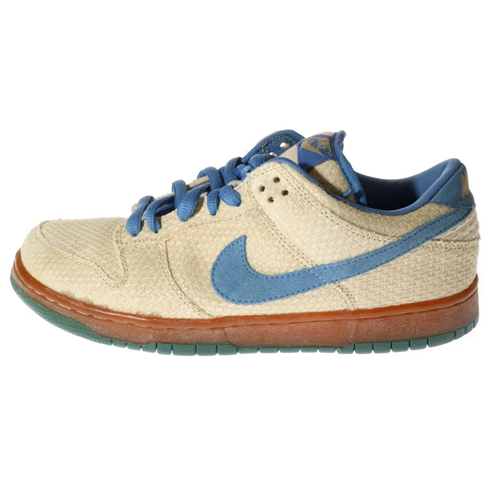 NIKE SB(ナイキエスビー) 【観賞用2003年製】 DUNK LOW PRO HEMP BLUE ダンク ヘンプブルー ローカットスニーカー ベージュ/ブルー US9.5/27.5cm 304292-741