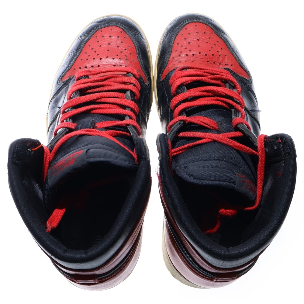 NIKE(ナイキ) 【観賞用1994年製】 AIR JORDAN1 HIGH BRED エアジョーダン1 ブレッド ハイカットスニーカー レッド/ブラック US9.5/27.5cm 130207-061