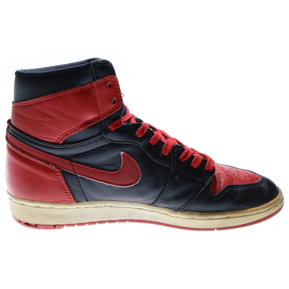 NIKE(ナイキ) 【観賞用1994年製】 AIR JORDAN1 HIGH BRED エアジョーダン1 ブレッド ハイカットスニーカー レッド/ブラック US9.5/27.5cm 130207-061